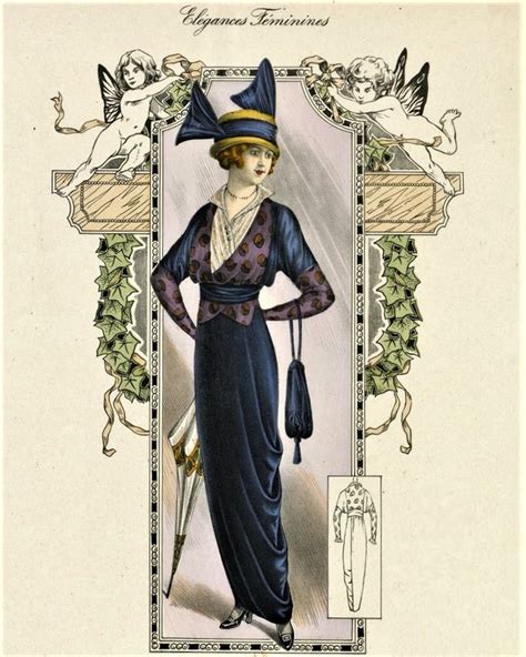 1914 Élégances Féminines Style édouardien Mode des années 1910