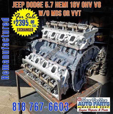 Remanufactured Chrysler Dodge 5 7 Hemi Engine W O Mds For Sale