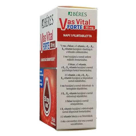 2655 Ft Béres Vas Vital Forte 30mg filmtabletta 30db EgészségPláza