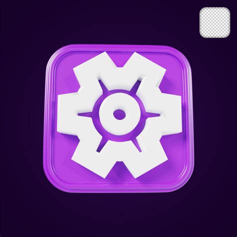 Premium Psd Settings Icon D Mobile App