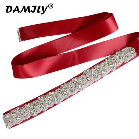 Buy Womens Wedding Belt Handmade Dazzling Rhinestone