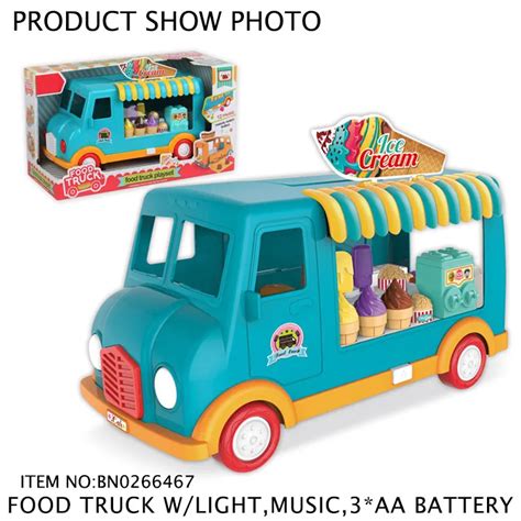 Ice Cream Truck Musical Food Truck Pretend Play Kids Toy Car With Light ...