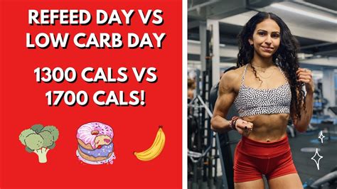 REFEED DAY VS LOW CARB DAY IFBB NPC Bikini Prep Vegan Full Day Of