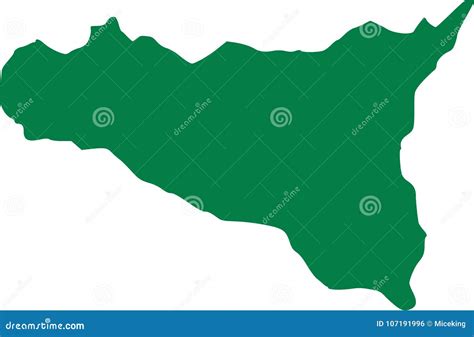 Sicily Map Country Vector Illustration Cartoondealer