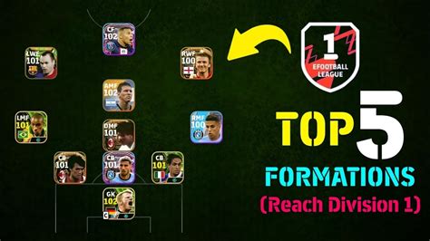 Top 5 Best Formation To Reach Division 1 Efootball 2024 Mobile 3 1 3