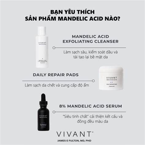 Vivant Skincare Mandelic Acid 3 in 1 Exfoliating Cleanser 118 3ml Sữ