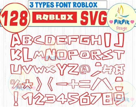 Bundle Roblox Font Svg Cricut Roblox Clipart Roblox Png Etsy