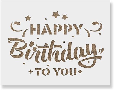 Happy Birthday Stencil Printable