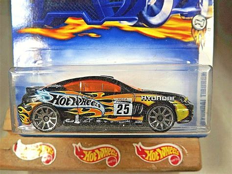 2003 Hot Wheel 32 First Editions 20 42 HYUNDAI TIBURON Black W Chrome 10 Spokes Contemporary