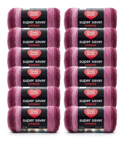 Red Heart Super Saver Ombre Yarn 12 Pack Ribblr X Joann