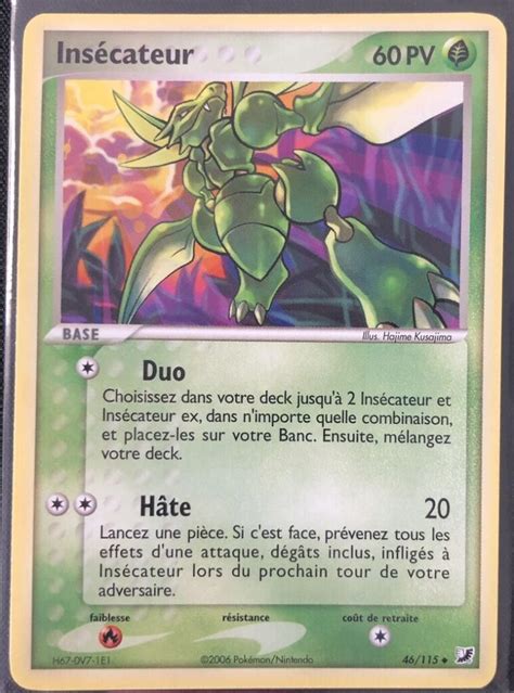 Insécateur 46 115 EX Forces Cachées carte Pokemon