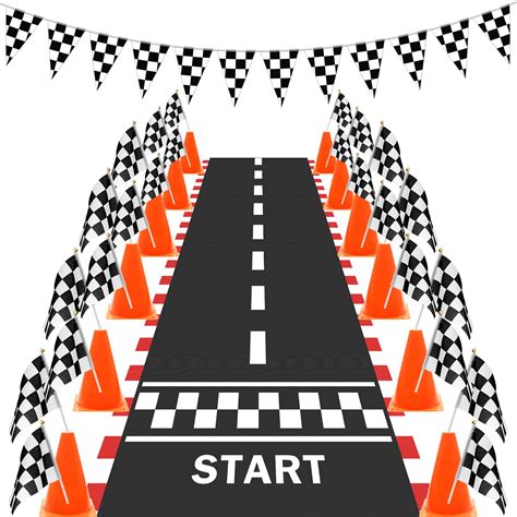 Snapklik Pcs Checkered Flag Party Supplies Race Car Party