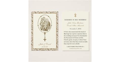 Catholic Wedding Prayer Holy Family | Zazzle