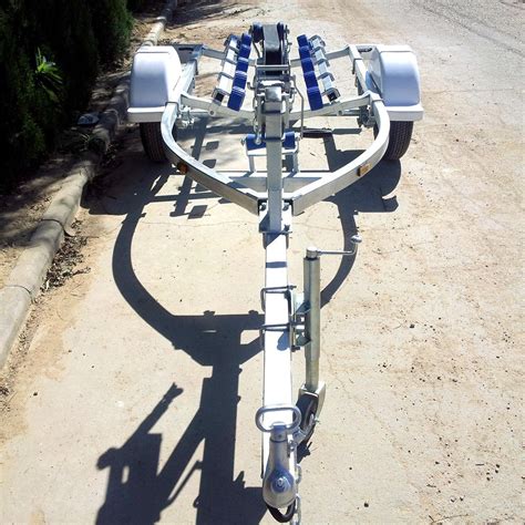 Galvanized Steel Single Axle Yacht Jet Ski Trailer With Rollers China