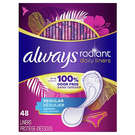 Always Liners, Daily, Regular, Unscented 48 ea | Shop | Carlie C's