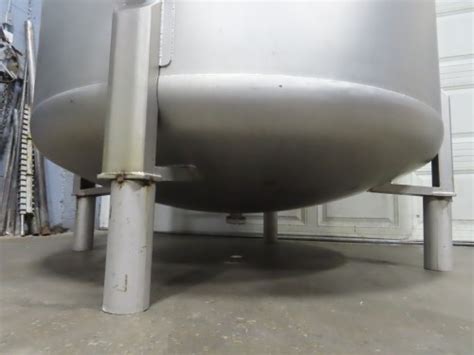 Gallon Stainless Steel Open Top Mix Tank With Dish Bottom