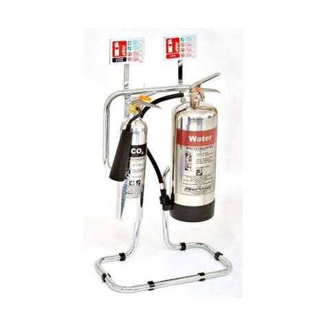 Chrome Fire Extinguishers Stand Package Water Version