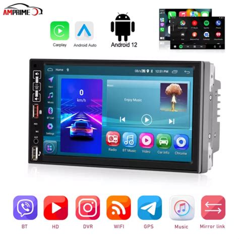 7 ZOLL ANDROID 12 Doppel 2DIN CarPlay Autoradio Bluetooth GPS Navi WiFi