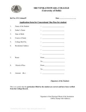 Bus Pass Form Fill And Sign Printable Template Online