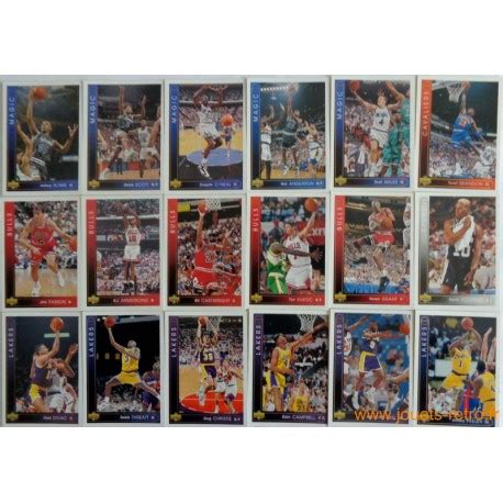 Lot 160 cartes NBA Upper Deck 93 94 françaises jouets rétro jeux de