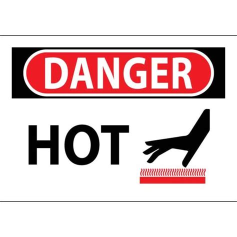 OSHA Danger Hot Visual Workplace Inc