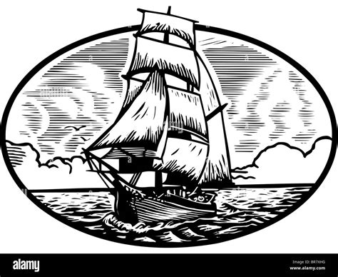 Cartoon ship Black and White Stock Photos & Images - Alamy