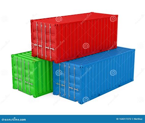 Stack Of Cargo Containers In A Harbor Colorful Industrial Background Seamless Texture Freight