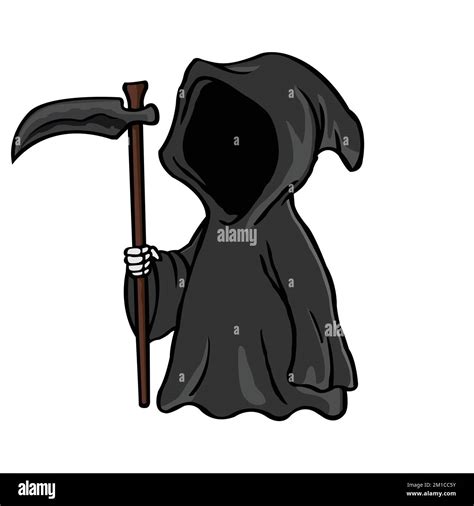 Vector Cartoon Illustration Grim Reaper Hi Res Stock Photography And