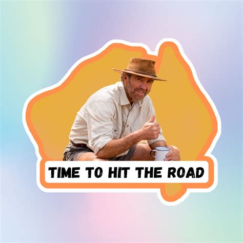 Time To Hit The Road Sticker Funny Meme Russell Coight Etsy