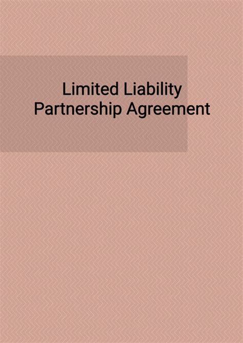 Limited Liability Partnership Agreement Template In Word Doc Neutral 2 Parties Docpro