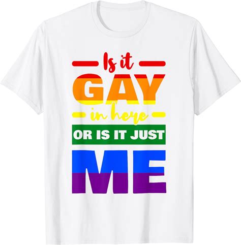 Is It Gay In Here Or Is It Just Me Lesbian Transgender Gift T Shirt Walmart