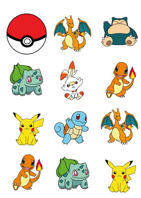 Pokemon Characters Cupcake Toppers C C Pokemon Cupcakes Pokemon