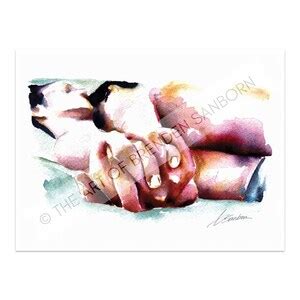 Watercolor Water Queer Artwork Nude Male Figure Homoerotisism