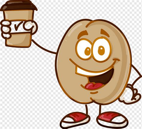 Coffee Cartoon Coffee Bean Logo Mascot Coffee Shop Drink Drawing