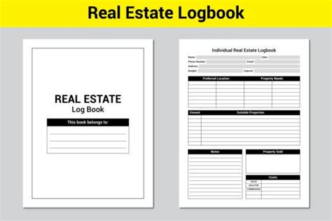 Real Estate Logbook KDP Interior Graphic By KDP Unique Creative Fabrica