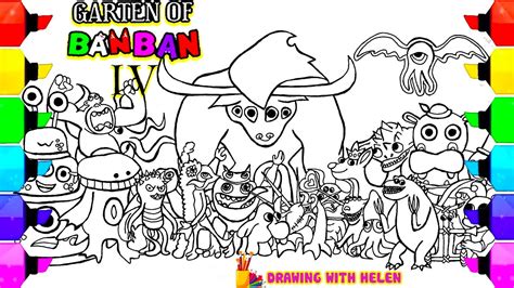 Garten Of Banban Coloring Pages All New Bosses Ending Chapter