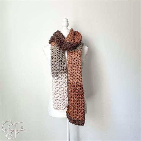 Quick and Easy Crochet V Stitch Scarf Free Pattern