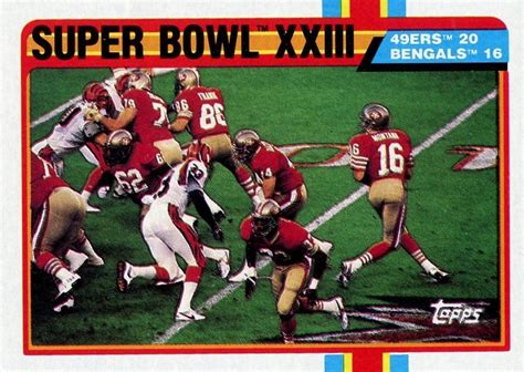 1989 Topps 1 Super Bowl Xxiii Trading Card Database