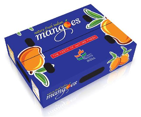 Cardboard Alphonso Mango Box For Industrial Use Packaging Vegetables Fruits Pattern