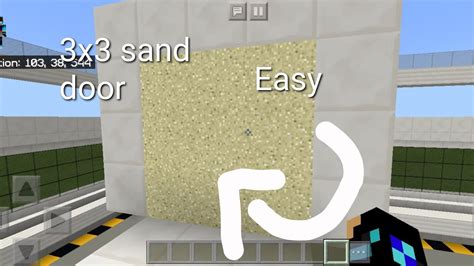 How To Make A 3x3 Sand Door In Minecraft Bedrock Youtube