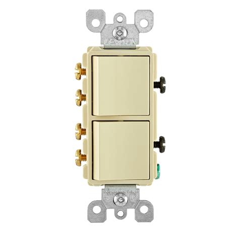 Leviton 15 Amp Decora Combination Two 3 Way Rocker Switches Light Almond The Home Depot Canada