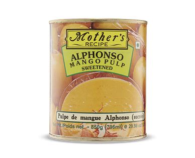 Mother S Recipe Alphonso Mango Pulp G Aldi Australia Specials