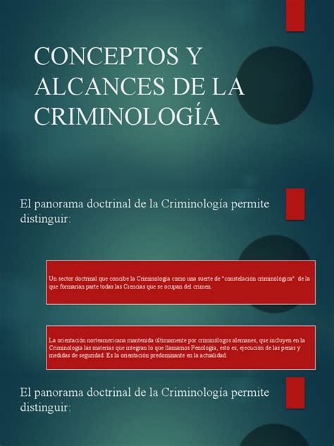 Conceptos Y Alcances De La Criminología Pdf Criminología Science