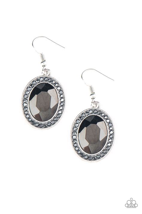 Paparazzi Vintage Vault Only Fame In Town Silver Earrings