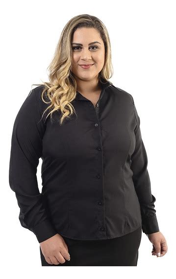 Camisa Preta Feminina Plus Size Mercadolivre 📦