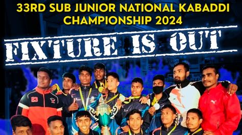 Rd Sub Junior National Kabaddi Championship Fixture And Schedule