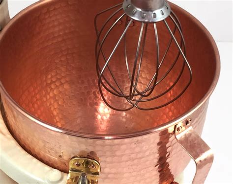 Hammered Copper Mixer Bowl Will Fit Kitchenaid K 5 Model Only Shiny Copper Mixing Bowl Etsy