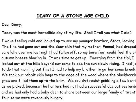 Diary Entry Example For Kids