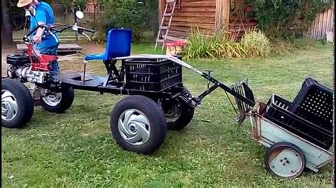 2. Мотоблок УГРА с полноприводным адаптером АМПК 500 в работе. - YouTube