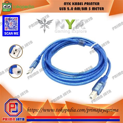 Jual NYK Kabel Printer USB 5M Printer Cable AM BM USB 2 0 Kota Manado